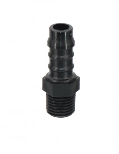 Polypropylene Barb Fitting 1/4 BSPT Ø 10 mm