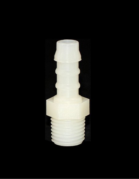Raccord Polyketone Cannelés 1/4 BSPT Ø 8 mm