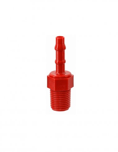 Nylon Hose Fitting 1/8 BSTP Male 4 mm - Red