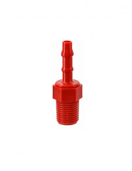 Nylon Hose Fitting 1/8 BSTP Male 4 mm - Red