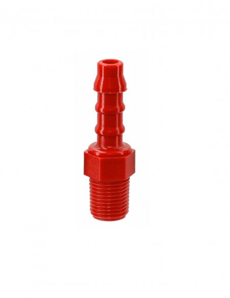 Nylon Hose Fitting 1/8 BSTP Male D 6 mm - Red