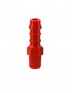 Nylon Schlauchtülle mit Aussengewinde 1/8 BSTP für Schlauch 8 mm - Red