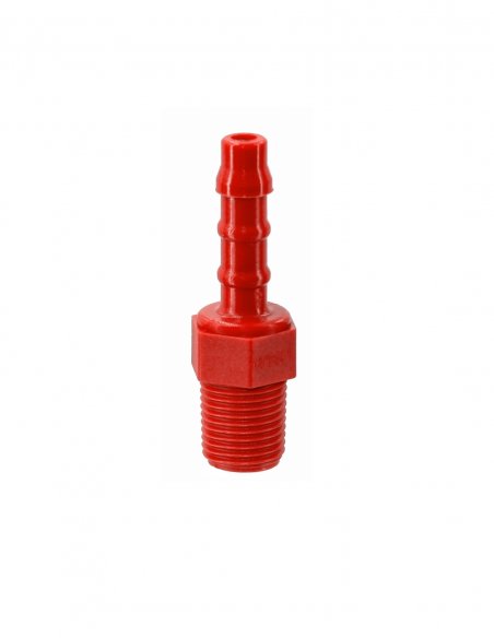 Nylon Hose Fitting 1/8 BSTP Male 5 mm - Red