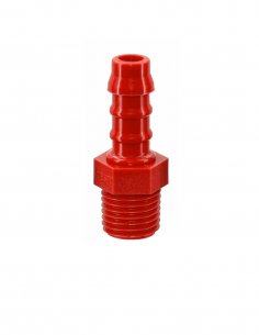 Raccord de Tuyau en Nylon avec Filetage Mâle Conique 1/4 BSTP 8 mm - Red