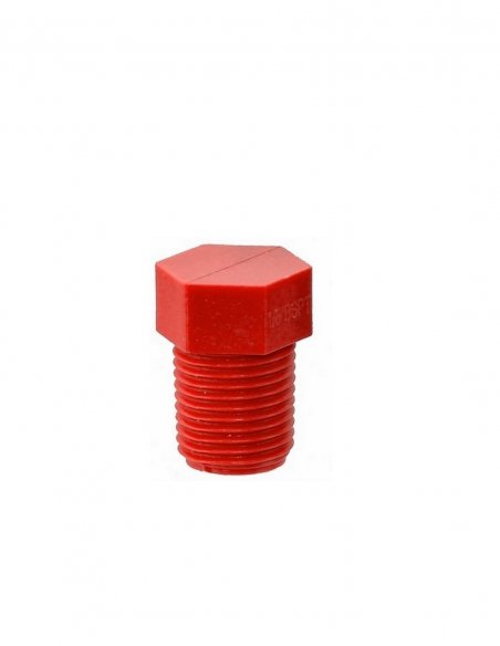 Tapón Macho 1/8 BSPT Nylon - Red