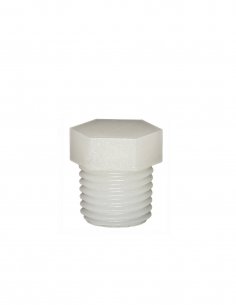 Polyketone 1/4 BSPT Hex Threaded Plug