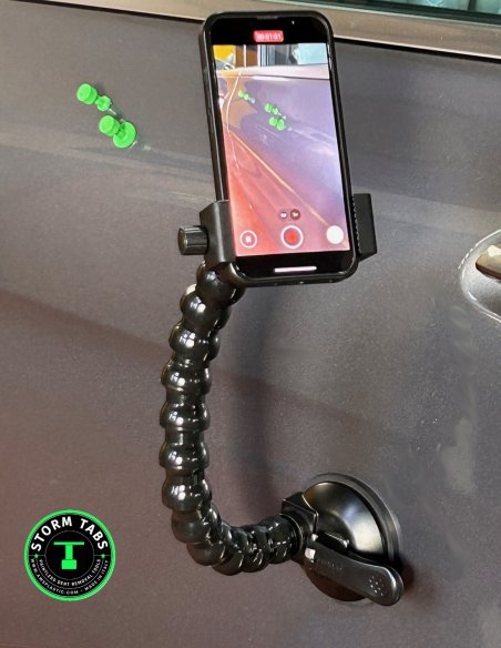 Flexible Arm with Suction and Smartphone Mount